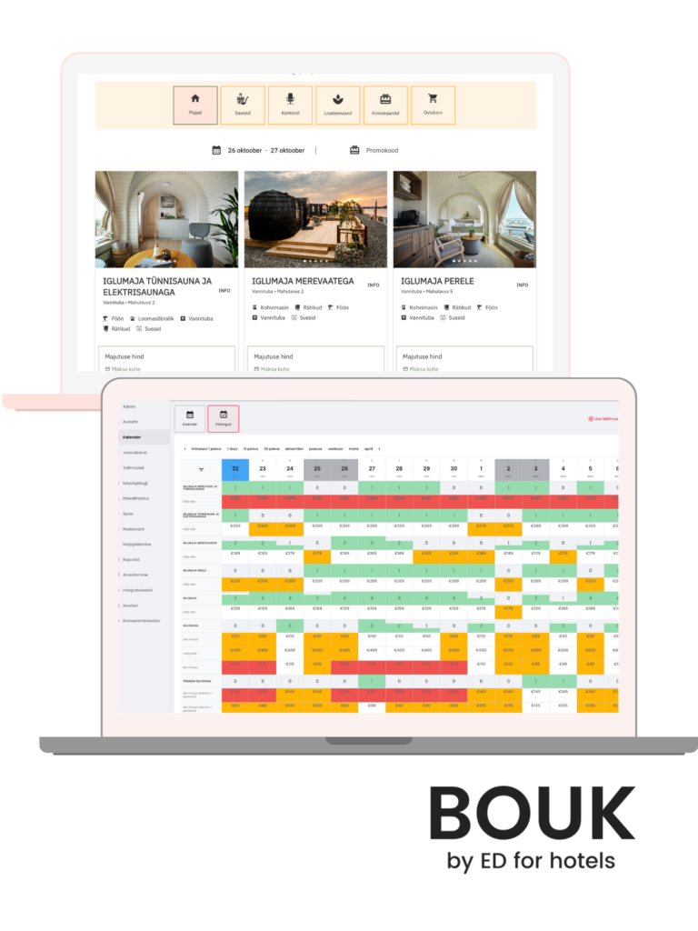 Eestis arendatud online majuuse müügi-ja haldustarkvara, müü ja halda ühest kohast tube, maju, saunu, kontoreid, ekskursioone...